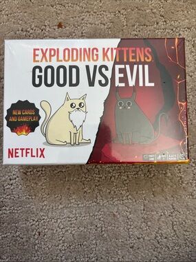 Netflix Exploding Kittens Good vs Evil - White & Black
